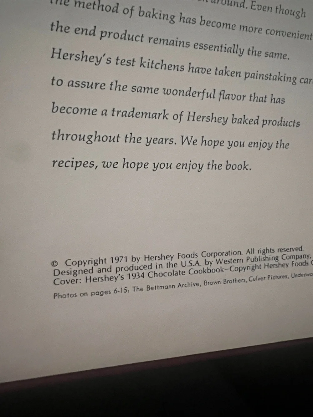 HERSHEY'S 1934 Cookbook Vintage Chocolate Recipe Book - printed 1971